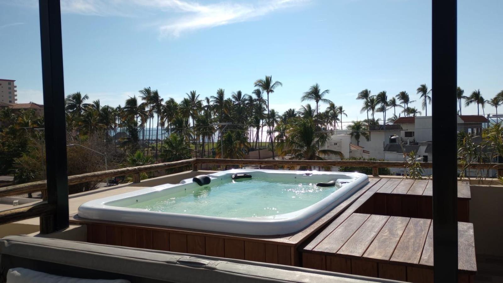 Nuevo Departamento Con Acceso Frente A La Playa, Jacuzzi Y Alberca Climatizada Apartamento