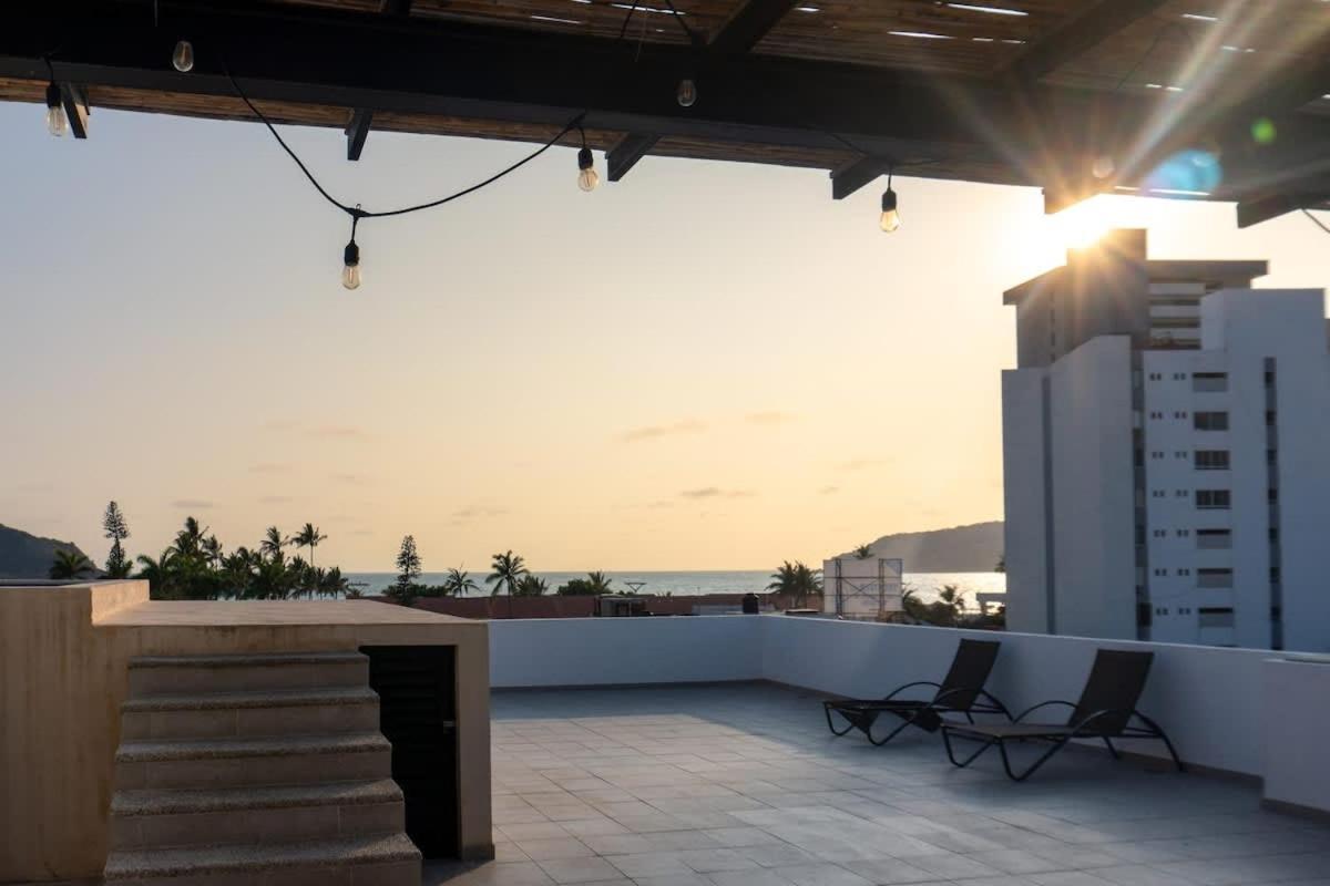 Apartamento Depa A 1 Cuadra De La Playa Con Alberca - Maria Barbara *