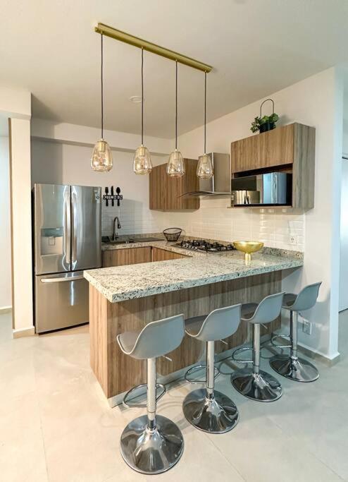 Apartamento Bluu Lagoon 508-depa De Lujo Con Playa Privada