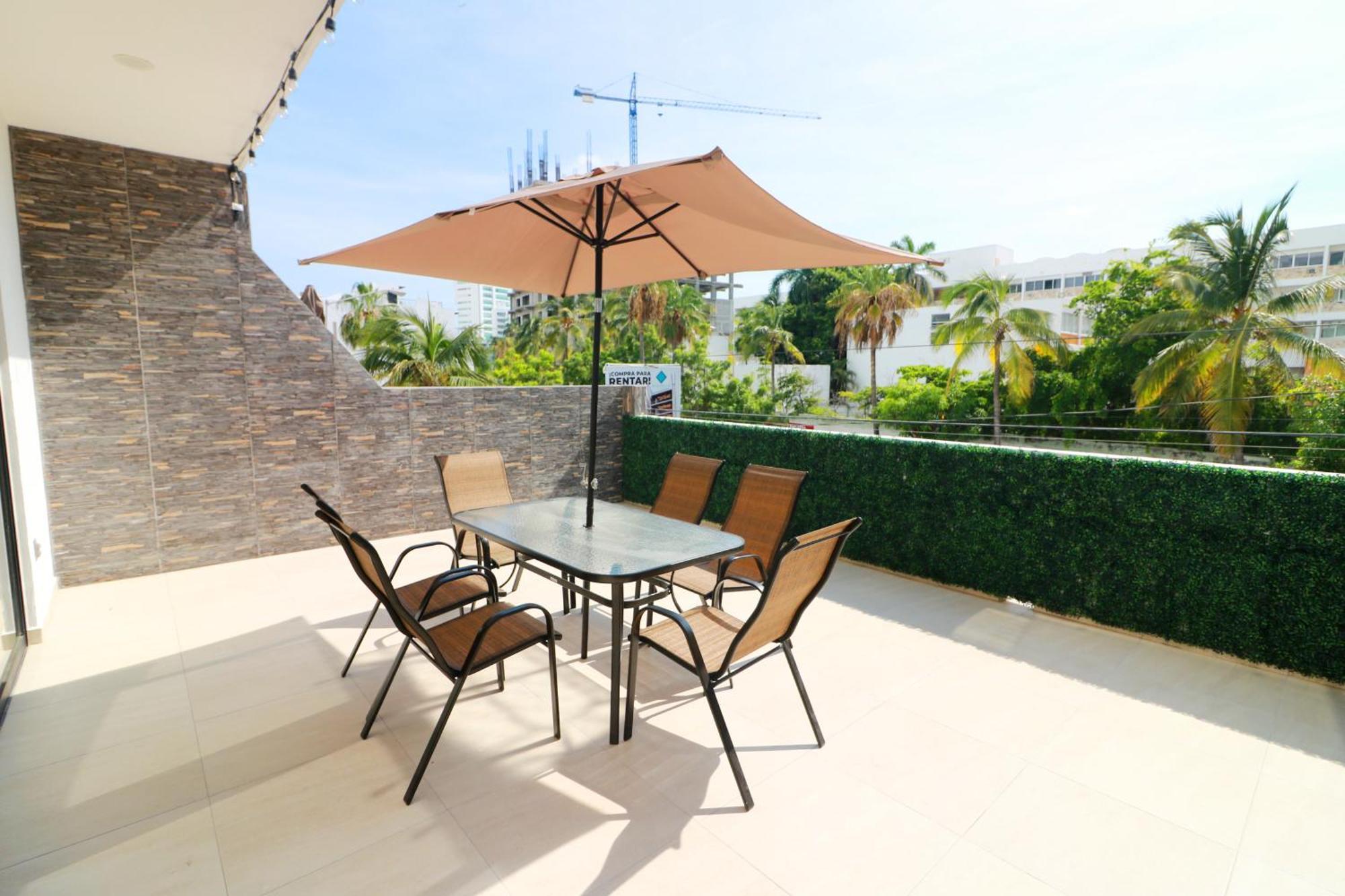 Apartamento Departamento Con Terraza Privada Y Alberca A 1 Cuadra Del Malecon - Flamingo 102 *